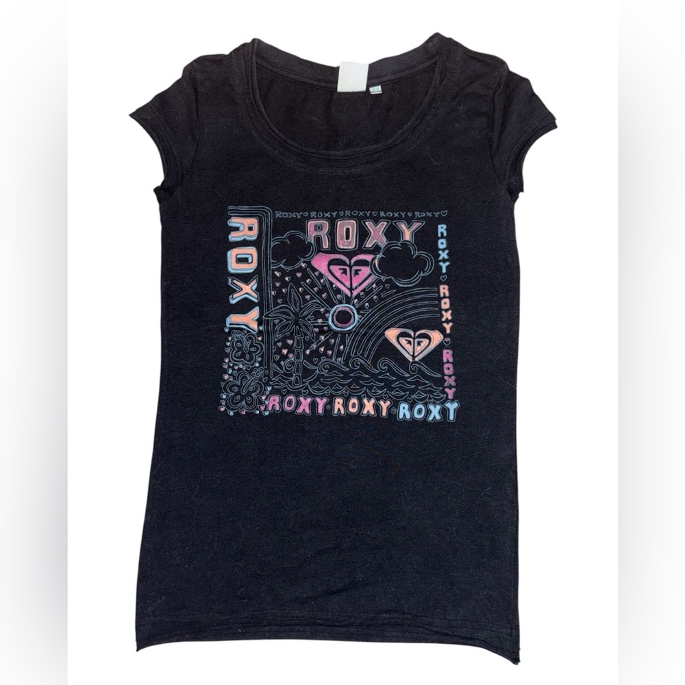 Roxy XS Black Graphic T-Shirt